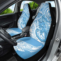 Personalised New Zealand Autism Awareness Car Seat Cover NZ Fern With Maori Koru Lizard