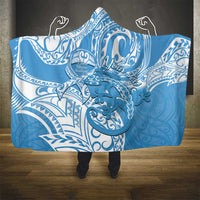 Personalised New Zealand Autism Awareness Hooded Blanket NZ Fern With Maori Koru Lizard