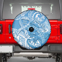 Personalised New Zealand Autism Awareness Spare Tire Cover NZ Fern With Maori Koru Lizard