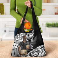 Custom New Zealand Silver Fern Rugby Grocery Bag 2024 Aotearoa Maori Mascot Go All Black