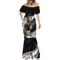 Custom New Zealand Silver Fern Rugby Mermaid Dress 2024 Aotearoa Maori Mascot Go All Black LT14 - Polynesian Pride