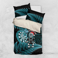 New Zealand Darts Christmas Bedding Set Maori Fern Merry Dartsmas - Polynesian Pride
