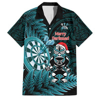 Personalised New Zealand Darts Christmas Family Matching Summer Maxi Dress and Hawaiian Shirt Maori Fern Merry Dartsmas - Polynesian Pride