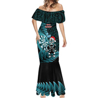 Personalised New Zealand Darts Christmas Mermaid Dress Maori Fern Merry Dartsmas - Polynesian Pride