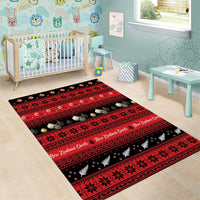 New Zealand Darts Christmas Area Rug Merry Xmas Aotearoa Maori Red - Polynesian Pride