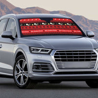 New Zealand Darts Christmas Auto Sun Shade Merry Xmas Aotearoa Maori Red - Polynesian Pride