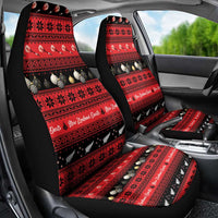 New Zealand Darts Christmas Car Seat Cover Merry Xmas Aotearoa Maori Red - Polynesian Pride