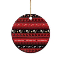 New Zealand Darts Christmas Ceramic Ornament Merry Xmas Aotearoa Maori Red - Polynesian Pride
