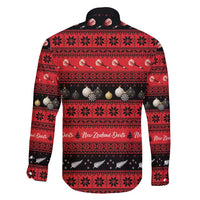 New Zealand Darts Christmas Family Matching Off Shoulder Short Dress and Hawaiian Shirt Merry Xmas Aotearoa Maori Red LT14 - Polynesian Pride