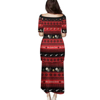 New Zealand Darts Christmas Family Matching Puletasi and Hawaiian Shirt Merry Xmas Aotearoa Maori Red - Polynesian Pride