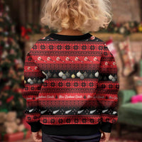 New Zealand Darts Christmas Kid Ugly Christmas Sweater Merry Xmas Aotearoa Maori Red - Polynesian Pride