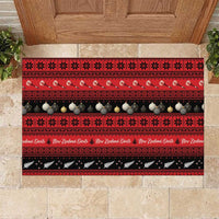 New Zealand Darts Christmas Rubber Doormat Merry Xmas Aotearoa Maori Red - Polynesian Pride