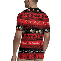 New Zealand Darts Christmas Rugby Jersey Merry Xmas Aotearoa Maori Red - Polynesian Pride