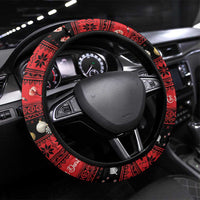 New Zealand Darts Christmas Steering Wheel Cover Merry Xmas Aotearoa Maori Red - Polynesian Pride