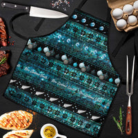 New Zealand Darts Christmas Apron Merry Xmas Aotearoa Maori Paua Shell - Polynesian Pride