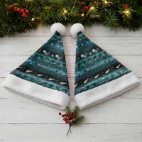 New Zealand Darts Christmas Santa Hat Merry Xmas Aotearoa Maori Paua Shell - Polynesian Pride