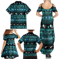New Zealand Darts Christmas Family Matching Summer Maxi Dress and Hawaiian Shirt Merry Xmas Aotearoa Maori Paua Shell - Polynesian Pride