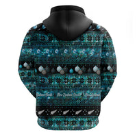 New Zealand Darts Christmas Hoodie Merry Xmas Aotearoa Maori Paua Shell - Polynesian Pride