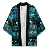 New Zealand Darts Christmas Kimono Merry Xmas Aotearoa Maori Paua Shell - Polynesian Pride