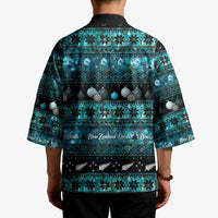 New Zealand Darts Christmas Kimono Merry Xmas Aotearoa Maori Paua Shell - Polynesian Pride