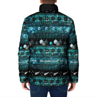 New Zealand Darts Christmas Padded Jacket Merry Xmas Aotearoa Maori Paua Shell - Polynesian Pride