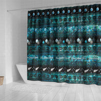 New Zealand Darts Christmas Shower Curtain Merry Xmas Aotearoa Maori Paua Shell - Polynesian Pride