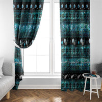 New Zealand Darts Christmas Window Curtain Merry Xmas Aotearoa Maori Paua Shell - Polynesian Pride