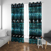 New Zealand Darts Christmas Window Curtain Merry Xmas Aotearoa Maori Paua Shell - Polynesian Pride