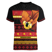 Papua New Guinea Christmas Women V-Neck T-Shirt Bikpela hamamas blong dispela Krismas - Polynesian Pride