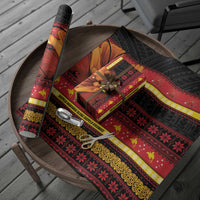 Papua New Guinea Christmas Wrapping Paper Bikpela hamamas blong dispela Krismas - Polynesian Pride