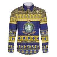 Niue Christmas Family Matching Off Shoulder Short Dress and Hawaiian Shirt Monuina e Kilisimasi Hiapo Motifs - Polynesian Pride