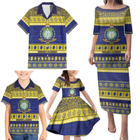 Niue Christmas Family Matching Puletasi and Hawaiian Shirt Monuina e Kilisimasi Hiapo Motifs - Polynesian Pride