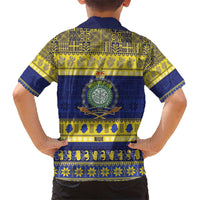 Niue Christmas Kid Hawaiian Shirt Monuina e Kilisimasi Hiapo Motifs - Polynesian Pride