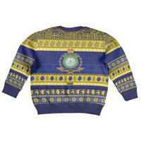 Niue Christmas Kid Ugly Christmas Sweater Monuina e Kilisimasi Hiapo Motifs - Polynesian Pride