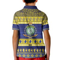 Niue Christmas Kid Polo Shirt Monuina e Kilisimasi Hiapo Motifs - Polynesian Pride