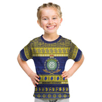 Niue Christmas Kid T Shirt Monuina e Kilisimasi Hiapo Motifs - Polynesian Pride