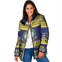 Niue Christmas Padded Jacket Monuina e Kilisimasi Hiapo Motifs - Polynesian Pride