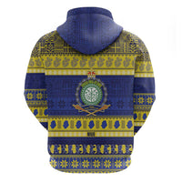 Niue Christmas Zip Hoodie Monuina e Kilisimasi Hiapo Motifs - Polynesian Pride