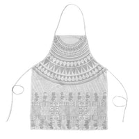 Niue White Sunday Apron Tapu Fanau Ia Puakenikeni Hiapo Pattern - Polynesian Pride