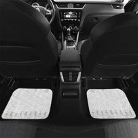 Niue White Sunday Car Mats Tapu Fanau Ia Puakenikeni Hiapo Pattern - Polynesian Pride