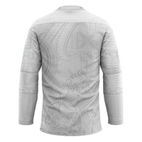 Tapu Fanau Ia Niue Hockey Jersey Happy White Sunday Unique Hiapo - Polynesian Pride