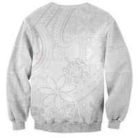 Tapu Fanau Ia Niue Sweatshirt Happy White Sunday Unique Hiapo - Polynesian Pride