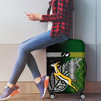 New Zealand and South Africa Rugby Luggage Cover 2023 World Cup Final All Black Springboks Together LT14 - Polynesian Pride