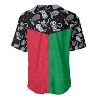 Vanuatu Cowboy Baseball Jersey Cowboy Symbols Split Stylized - Polynesian Pride