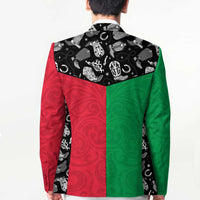 Vanuatu Cowboy Blazer Cowboy Symbols Split Stylized - Polynesian Pride