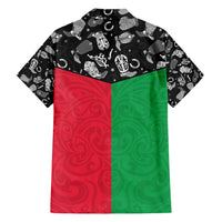 Vanuatu Cowboy Family Matching Short Sleeve Bodycon Dress and Hawaiian Shirt Cowboy Symbols Split Stylized - Polynesian Pride