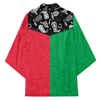 Vanuatu Cowboy Kimono Cowboy Symbols Split Stylized - Polynesian Pride