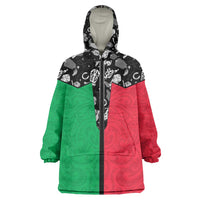 Vanuatu Cowboy Wearable Blanket Hoodie Cowboy Symbols Split Stylized - Polynesian Pride