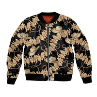 Vanuatu Cowboy Bomber Jacket Seamless Straw Hats Hibiscus - Polynesian Pride