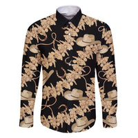 Vanuatu Cowboy Family Matching Mermaid Dress and Hawaiian Shirt Seamless Straw Hats Hibiscus - Polynesian Pride